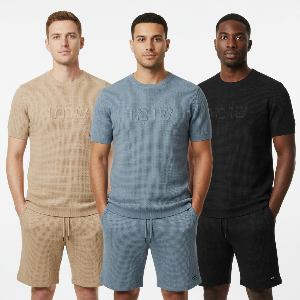 Protectors – Men’s Shomer Textured Shirt & Shorts Set